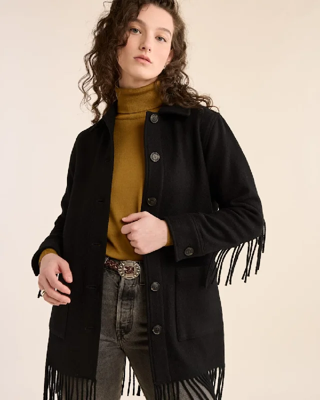 Women's Jolene Wool Fringed Jacket Women's luxury jackets