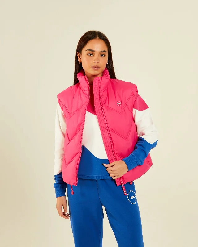 Bo Gilet Pink Yarrow Best women's jackets for layering
