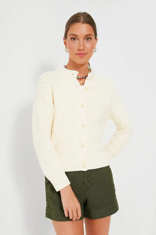 Ivory Nico Chunky Cardigan Wrinkle-resistant sweaters