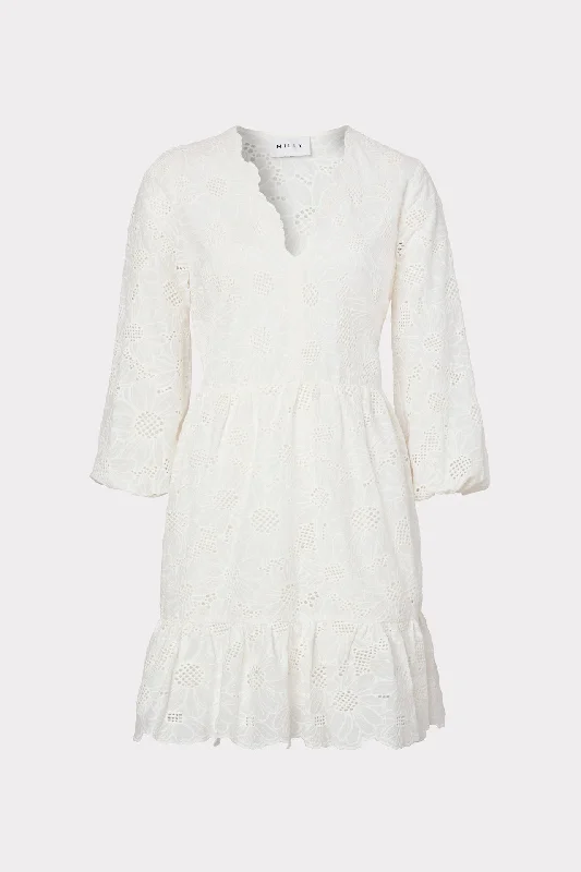 Brielle Tournesol Eyelet Dress Halter mini dresses