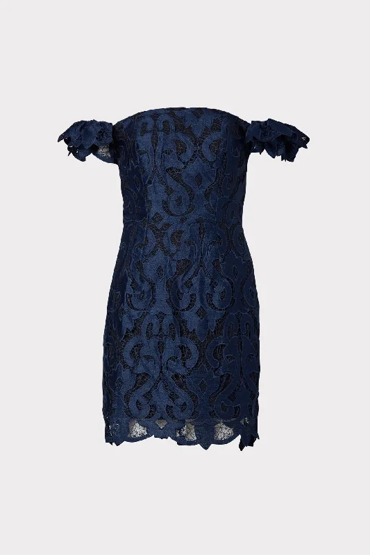 Britton Lace Off The Shoulder Dress Urban Outfitters mini dresses