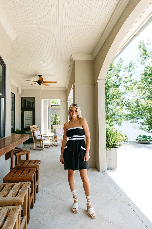 Danica Mini Dress - Black/White Best value mini dresses