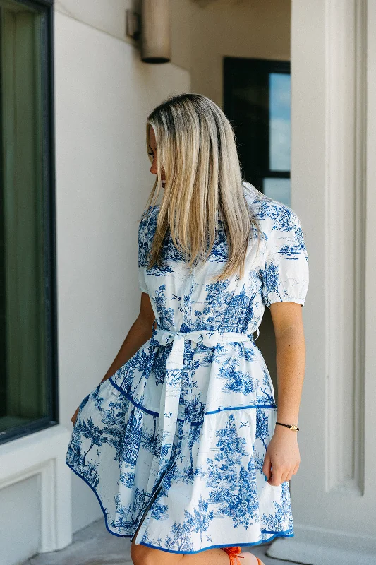 Hope Mini Dress - Blue A-line mini dresses