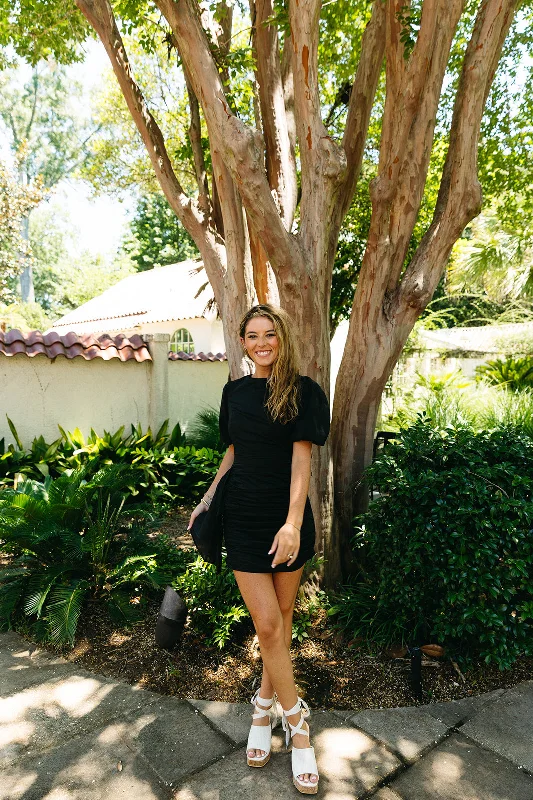 Moment Of Truth Mini Dress - Black Velvet mini dresses