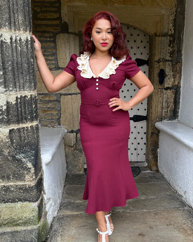 1930s Blondell Dress - Berry Long sleeve unclassified dresses