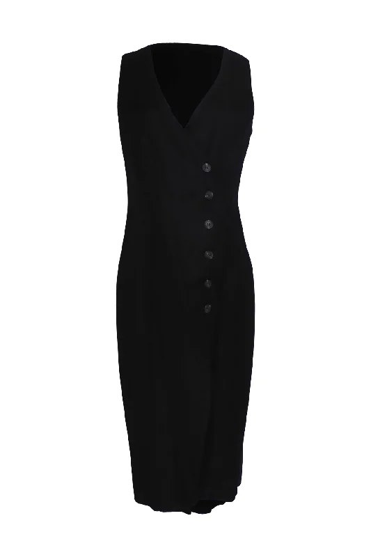 Black Wrap Dress Halter unclassified dresses