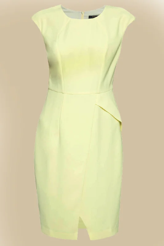 Cap Sleeve Dress Yellow Halter unclassified dresses