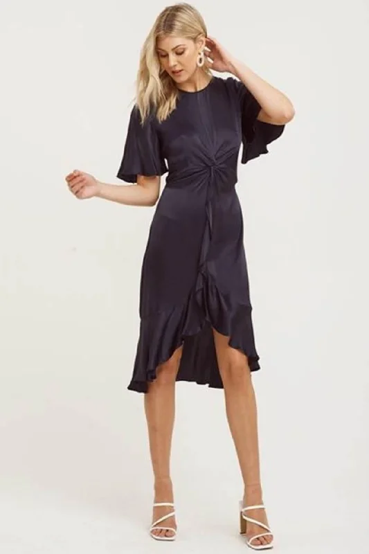 Oasis Twist Detail Frill Dress Festival unclassified dresses