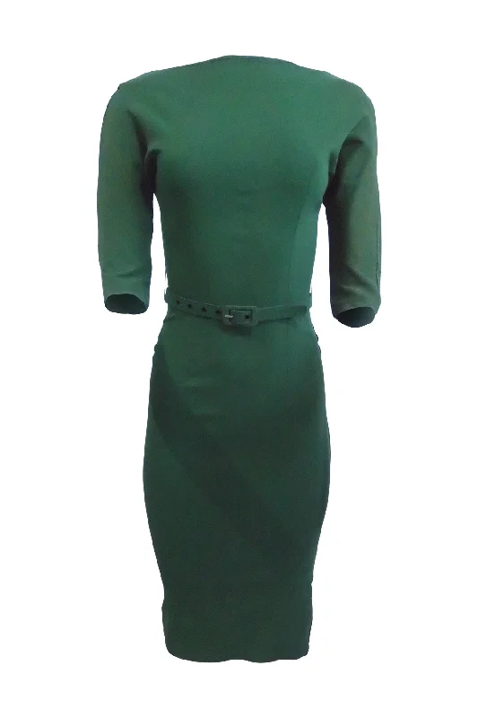 V-Neck Green Dress Anniversary unclassified dresses