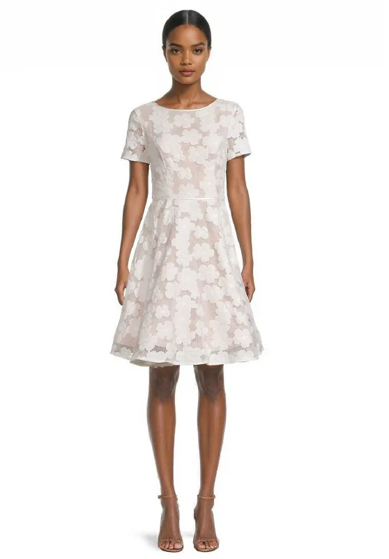 Novelty Appliqué Dress in White Club unclassified dresses