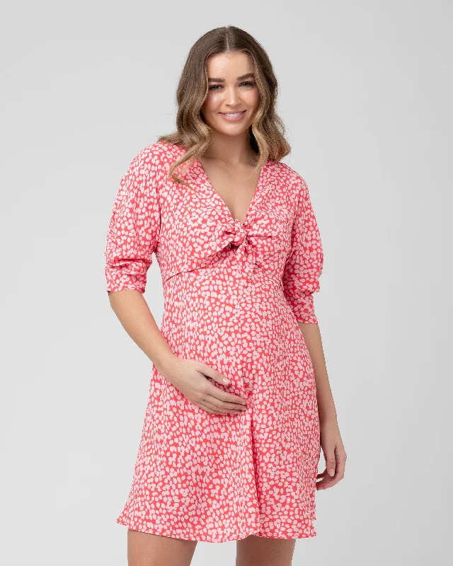 Harriet Tie Front Dress  Red / Lilac Ruffled unclassified dresses