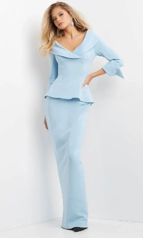 Jovani - Peplum Gown 07037SC Wedding guest unclassified dresses