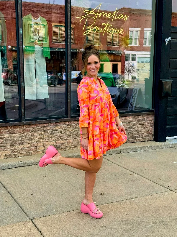 Mary Square Laguna Dress | Paradise Calling Orange Lounge unclassified dresses