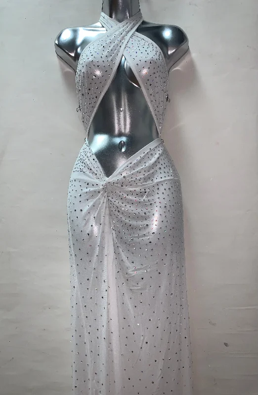 Rhinestone Gown Backless unclassified dresses