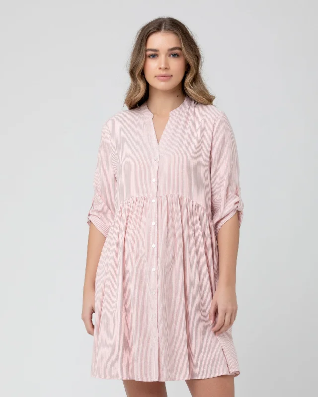 Sam Stripe Dress  Terracotta / White Trendy unclassified dresses