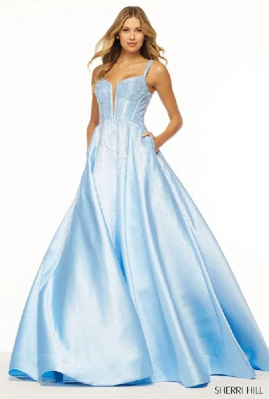 Sherri Hill 56106 - Hot Fix Embellished Sleeveless Ballgown Color block unclassified dresses