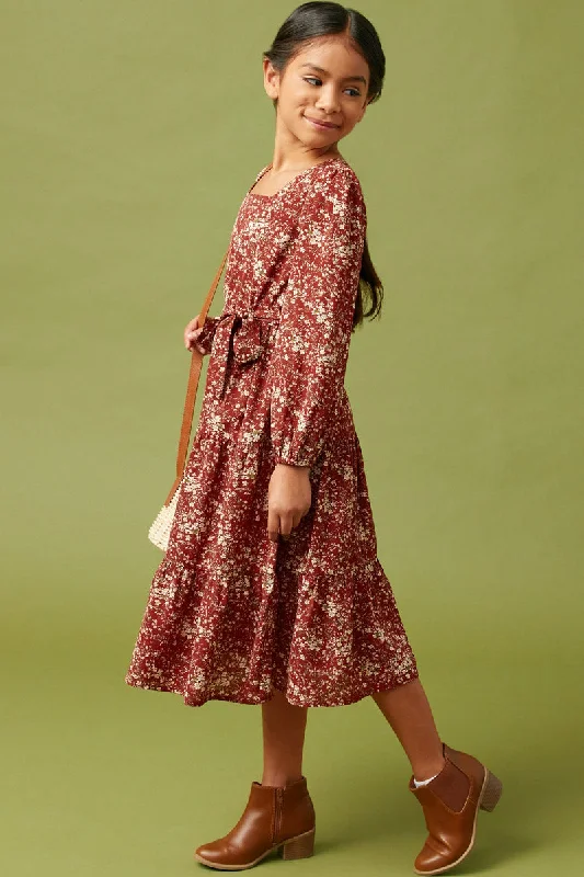 Square Neck Puff Sleeve Belted Dress Street style unclassified dresses