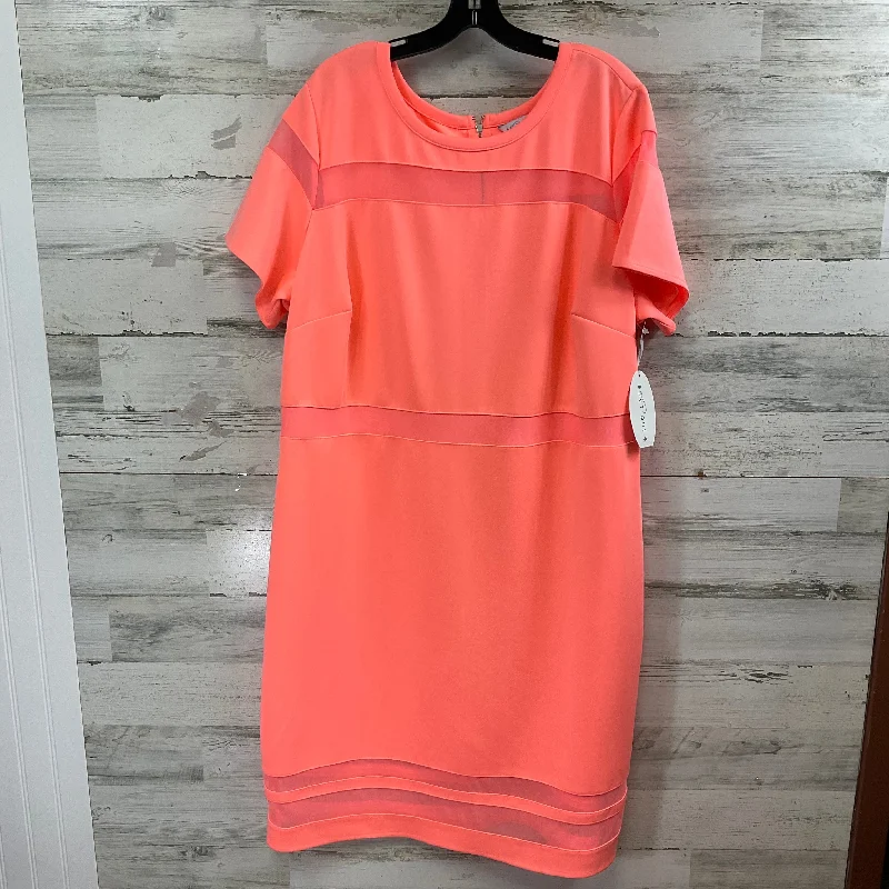 Dress Casual Short By Boutique + In Orange, Size: 3x Tie Waist Mini Skirt
