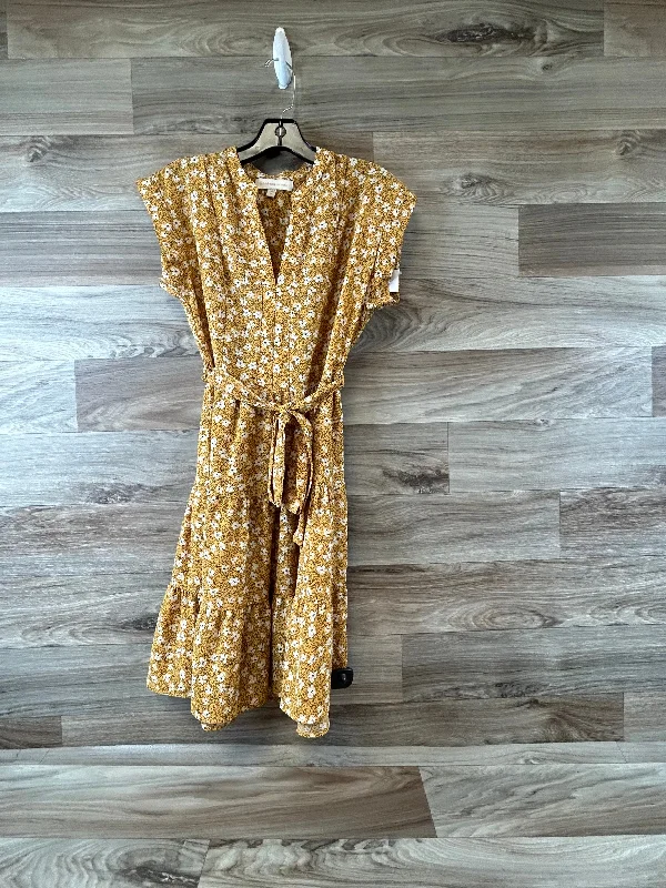 Dress Casual Midi By Monteau In Yellow, Size: M Stylish Midi Skirt