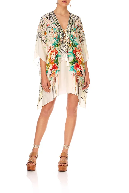 SHORT LACE UP KAFTAN MS MAIKO Sleeveless Lace Dress