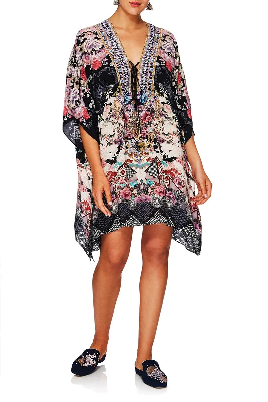 SHORT LACE UP KAFTAN NIGHTS WITH HER Lace Dress Trend