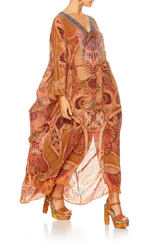 SPLIT LACE UP HEM KAFTAN FAMILY GATHERING Lace Dress Formal